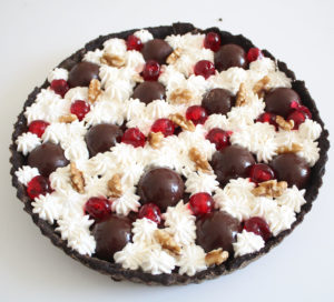 IMG 5097 300x272 - טארט שוקולד ודובדבנים