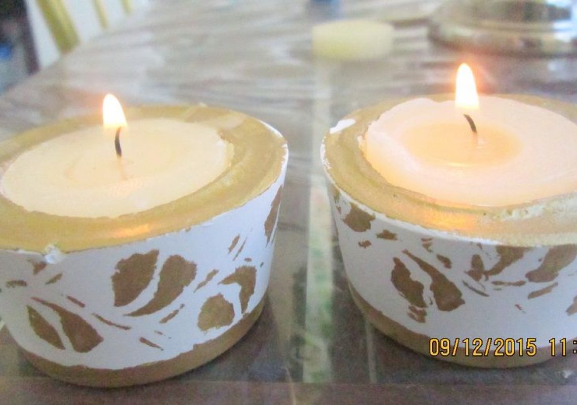 פמוטות מלט לשבת